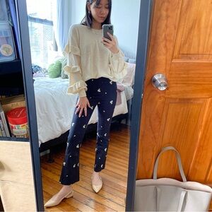 UO Embroidered Floral Pants